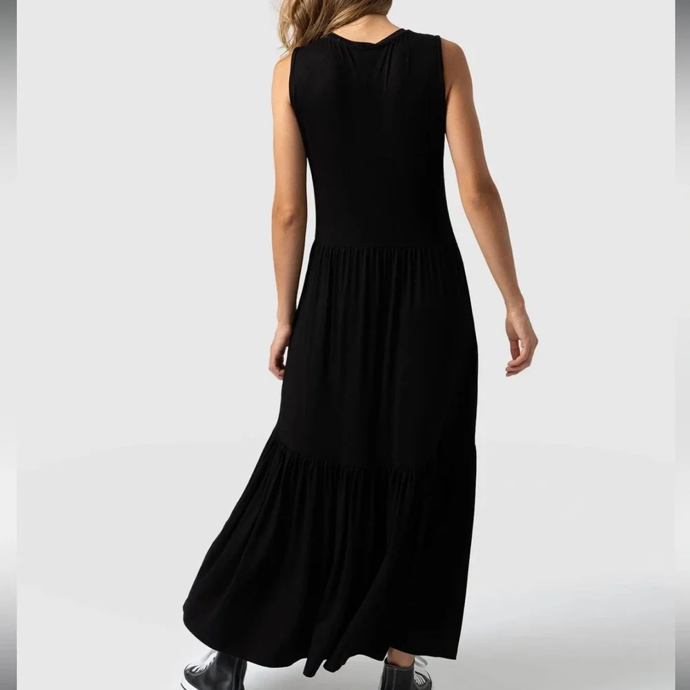 Saint + Sofia Greenwich Dress Black Rock N Roll Size 14 Stretch